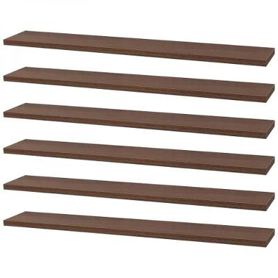 Kit 6 Prateleiras 60 X 15cm Nogal Suporte Invisível