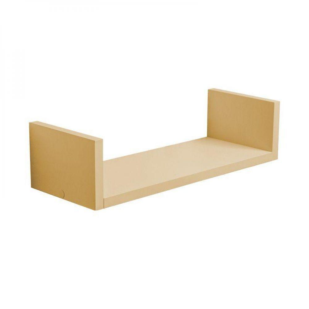 Prateleira U 40 X 10cm Bege Claro Suporte Invisível - 2