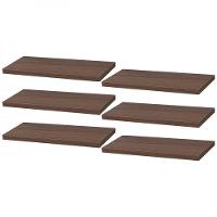 Kit 6 Prateleiras 40 x 20cm Nogal Suporte Invisível - 1