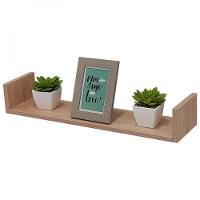 Prateleira U 100 X 10cm Carvalho Suporte Invisível - 2