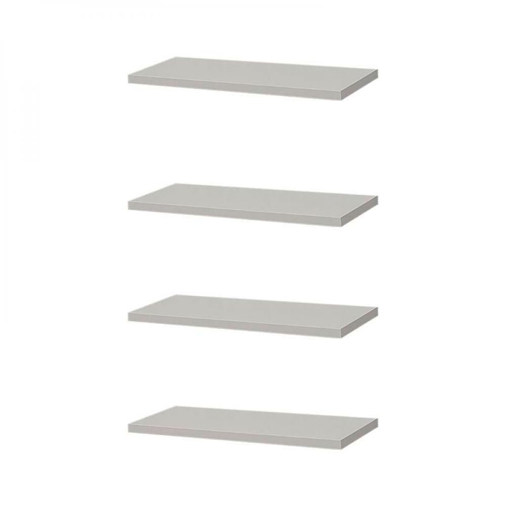 Kit 4 Prateleiras 30 x 10cm Branca Suporte Invisível - 1