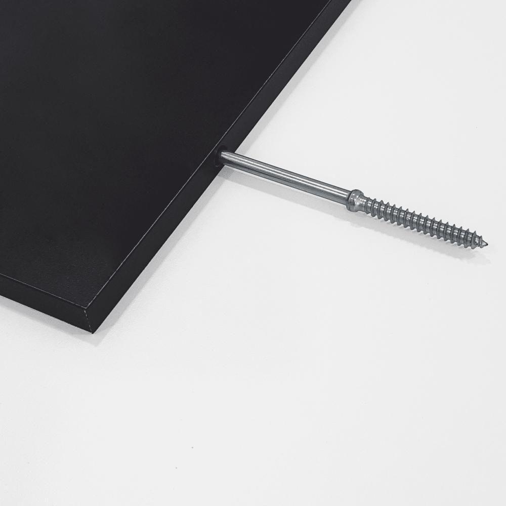 Kit 4 Prateleiras 50 x 10cm Preta Suporte Invisível - 5