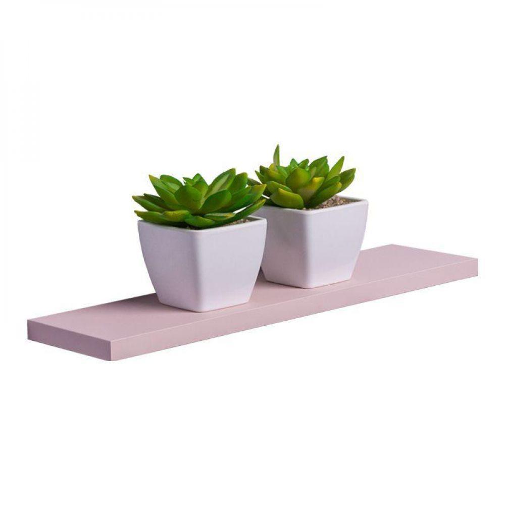 Prateleira 60 X 15cm Rosa Claro Suporte Invisível - 1