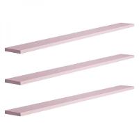 Kit 3 Prateleiras 90 x 15cm Rosa Claro Invisível