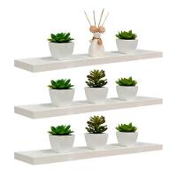 Kit 3 Prateleiras 70 x 15cm Branco Espessura 25mm Invisível