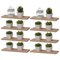 Kit 8 Prateleiras 30 x 15cm Carvalho Suporte Invisível - 3