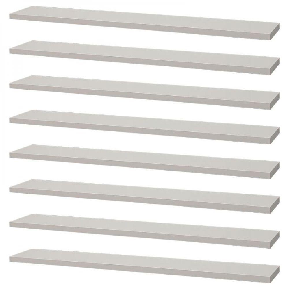 Kit 8 Prateleiras 70 X 20cm Branca Suporte Invisível - 1
