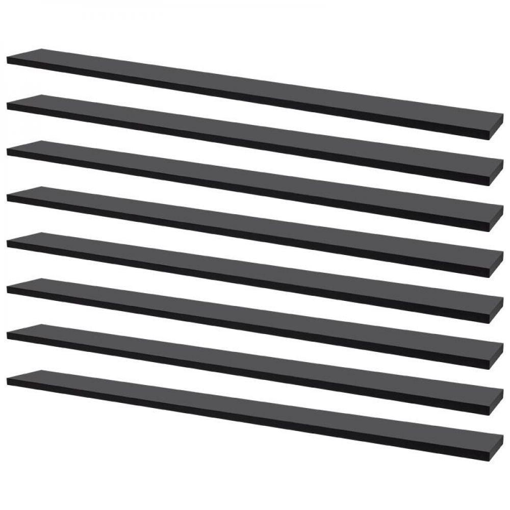 Kit 8 Prateleiras 100 X 10cm Preta Suporte Invisível - 1