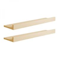 Kit 2 Prateleiras Porta Quadros 70 X 10cm Bege Claro - 2