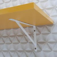 Kit 2 Prateleiras 50 X 25cm Amarela com Mão Francesa