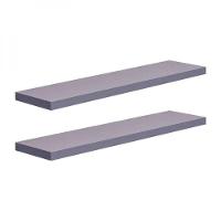 Kit 2 Prateleiras 50 X 15cm Cinza Claro Suporte Invisível - 2