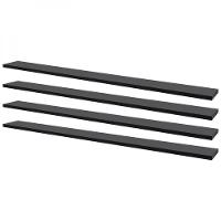 Kit 4 Prateleiras 100 X 10cm Preta Suporte Invisível - 1