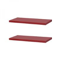 Kit 2 Prateleiras 30 x 15cm Vermelha Suporte Invisível - 1