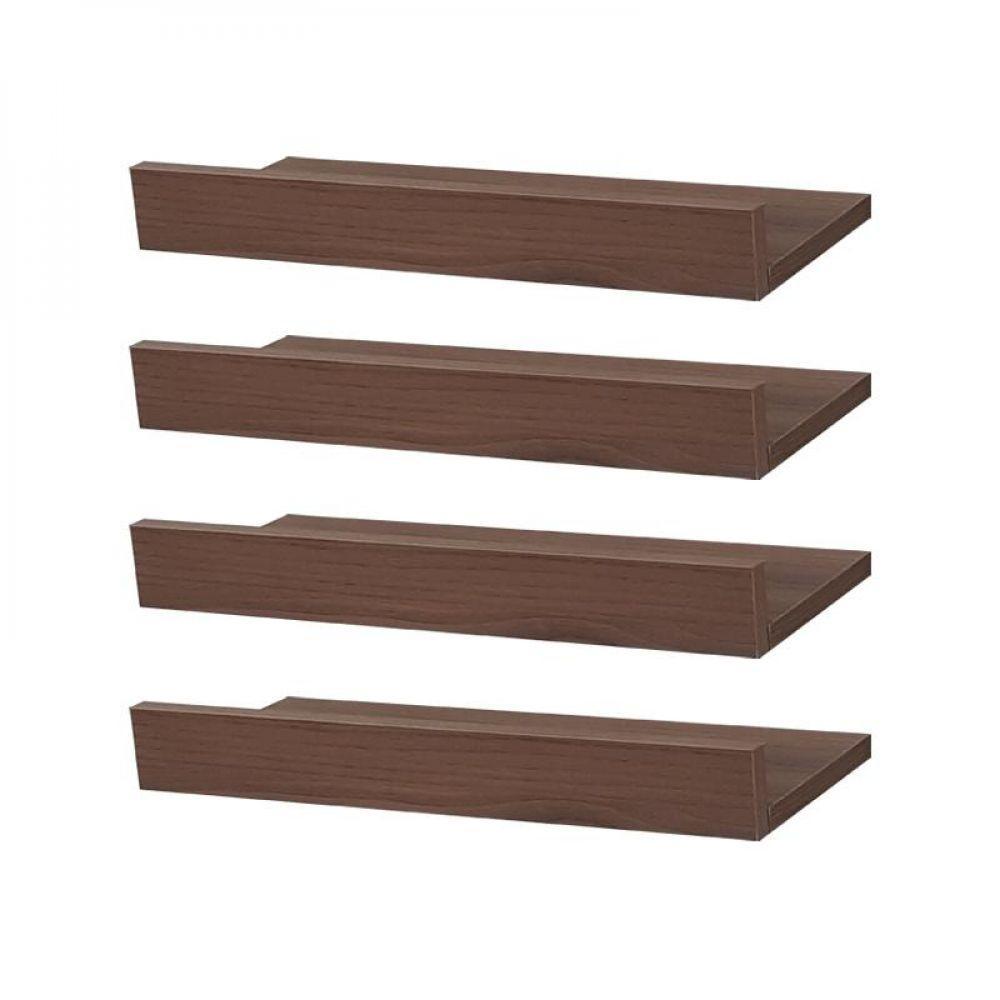 Kit 4 Prateleiras Porta Quadros 60 X 10cm Suporte Invisível - 1