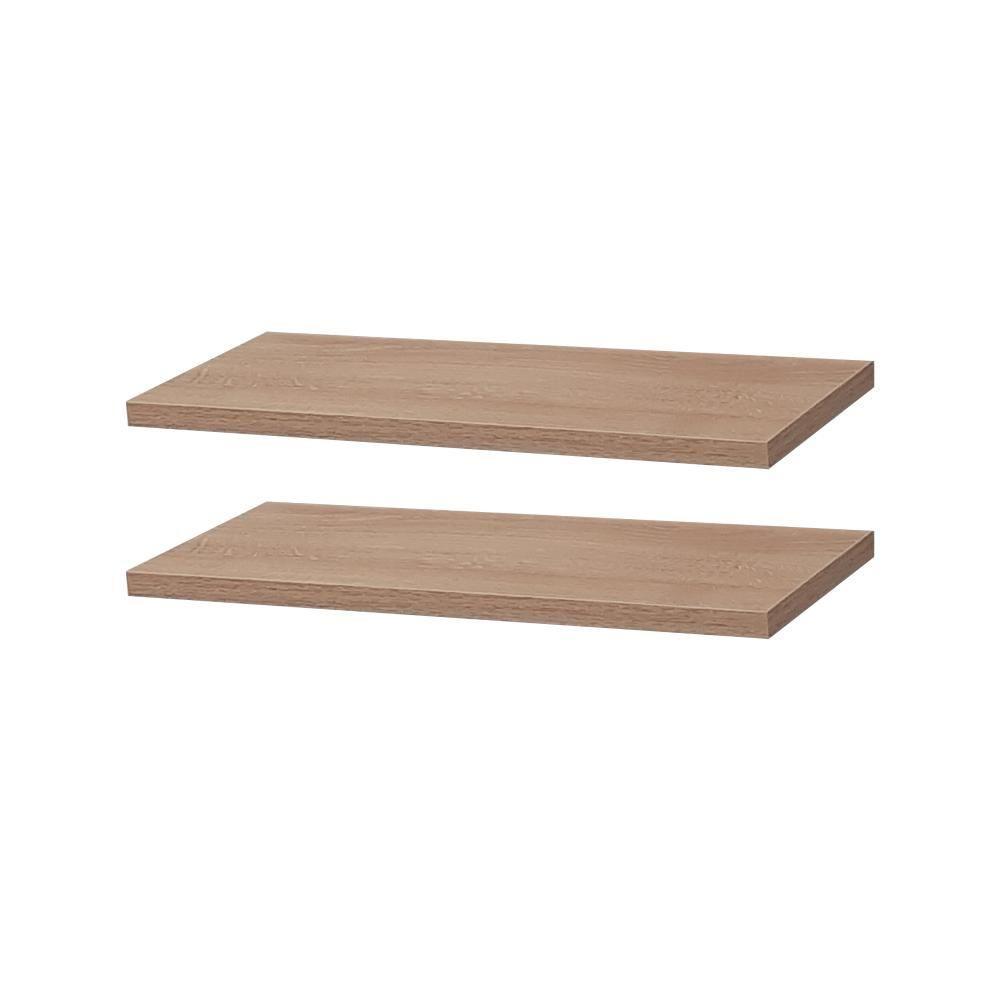 Kit 2 Prateleiras 30 X 10cm Carvalho Suporte Invisível - 1