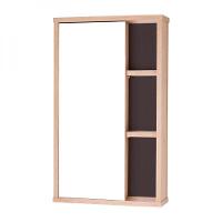 Espelho Para Banheiro Com Armário Milano Carvalho E Grafite - 1