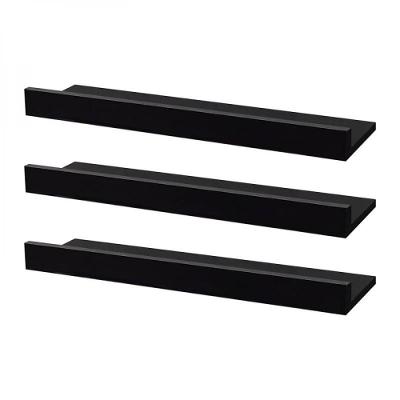 Kit 3 Prateleiras Porta Quadros 100 X 15cm Preta