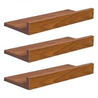 Kit 3 Prateleiras Porta Quadros 40 X 15cm Freijó - 2