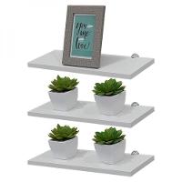 Kit 3 Prateleiras 60 X 15cm Branca Com Suporte Tucano - 1