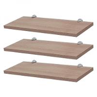 Kit 3 Prateleiras 30 X 15cm Carvalho Com Suporte Tucano - 1