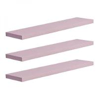 Kit 3 Prateleiras 50 X 15cm Rosa Claro Suporte Invisível - 2