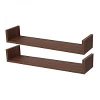 Kit 2 Prateleiras U 100 X 15cm Nogal Suporte Invisível - 1