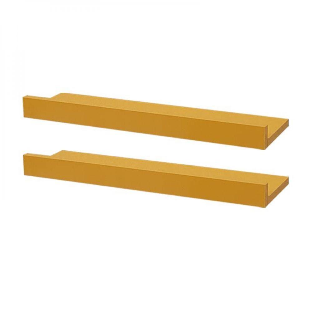 Kit 2 Prateleiras Porta Quadros 70 X 10cm Suporte Invisível - 2