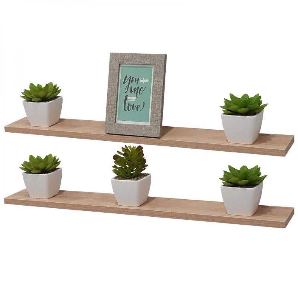 Kit 2 Prateleiras 70 X 30cm Carvalho Com Mão Francesa - 1