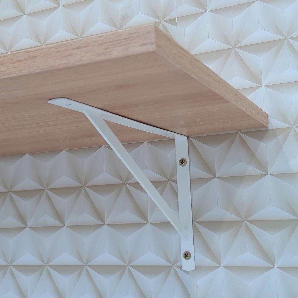 Kit 2 Prateleiras 70 X 30cm Carvalho Com Mão Francesa - 6