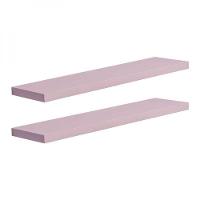 Kit 2 Prateleiras 60 X 15cm Rosa Claro Suporte Invisível - 2