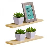 Kit 2 Prateleiras 60 X 10cm Bege Claro Suporte Invisível - 1