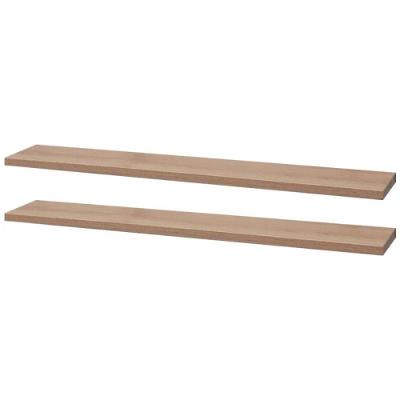Kit 2 Prateleiras 50 X 15cm Carvalho Suporte Invisível