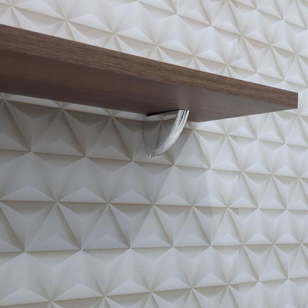 Kit 2 Prateleiras 30 X 15cm Nogal Com Suporte Tucano - 3