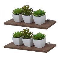 Kit 2 Prateleiras 30 X 15cm Nogal Com Suporte Tucano - 2