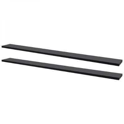 Kit 2 Prateleiras 100 X 10cm Preta Suporte Invisível