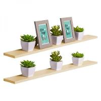 Kit 2 Prateleiras 100 X 20cm Bege Claro Suporte Invisível - 1