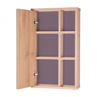 Espelho Para Banheiro Com Armário Milano Carvalho E Cinza - 1