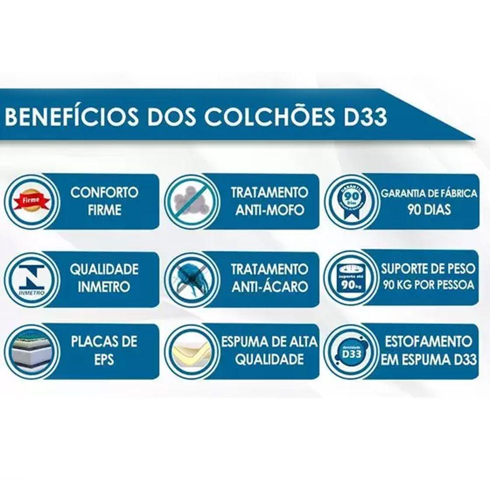 Cama Baú Casal Suede + Colchão Casal Ortobom Iso Dupla Face 60x138x188 cinza - 3