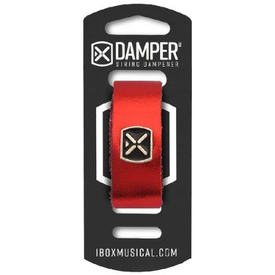 Damper Ibox Em Couro Legitimo Tag Em Metal Vermelho Metalico