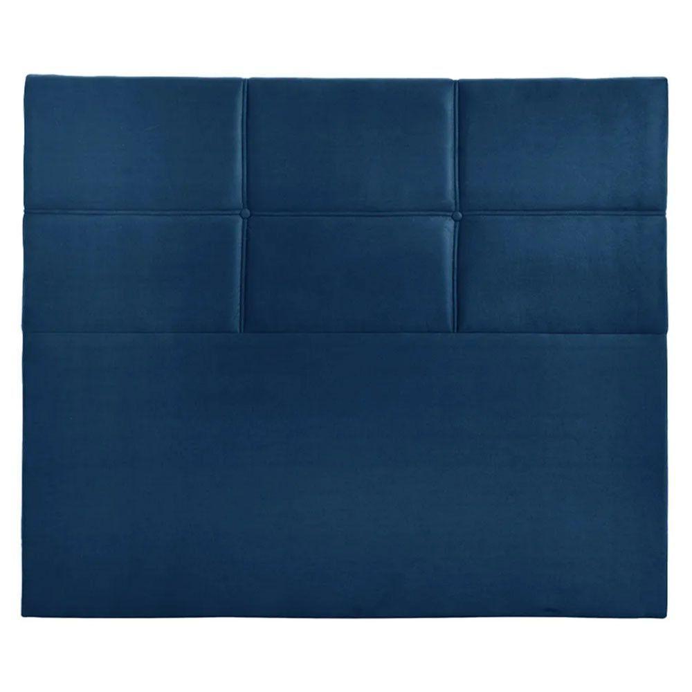 Cabeceira Estofada Milena 1,40 Casal Shop Das Cabeceiras Azul - 1