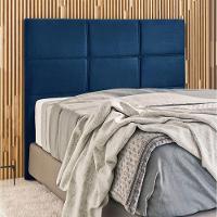 Cabeceira Estofada Milena 1,40 Casal Shop Das Cabeceiras Azul