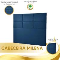 Cabeceira Estofada Milena 1,40 Casal Shop Das Cabeceiras Azul - 5