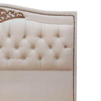 Cabeceira Estofada Holanda 1,95 King Size Linho Shop Das Cabeceiras Capuccino - 5