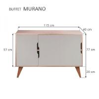 Balcão Buffet Com 3 Portas Carvalho E Verde - 5