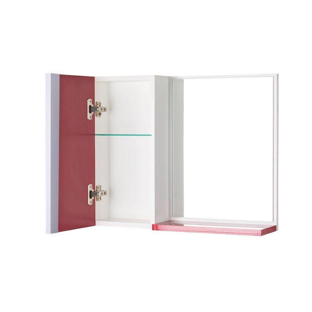 Armário para Banheiro com Espelho Vermelho Barra Vertical - 2