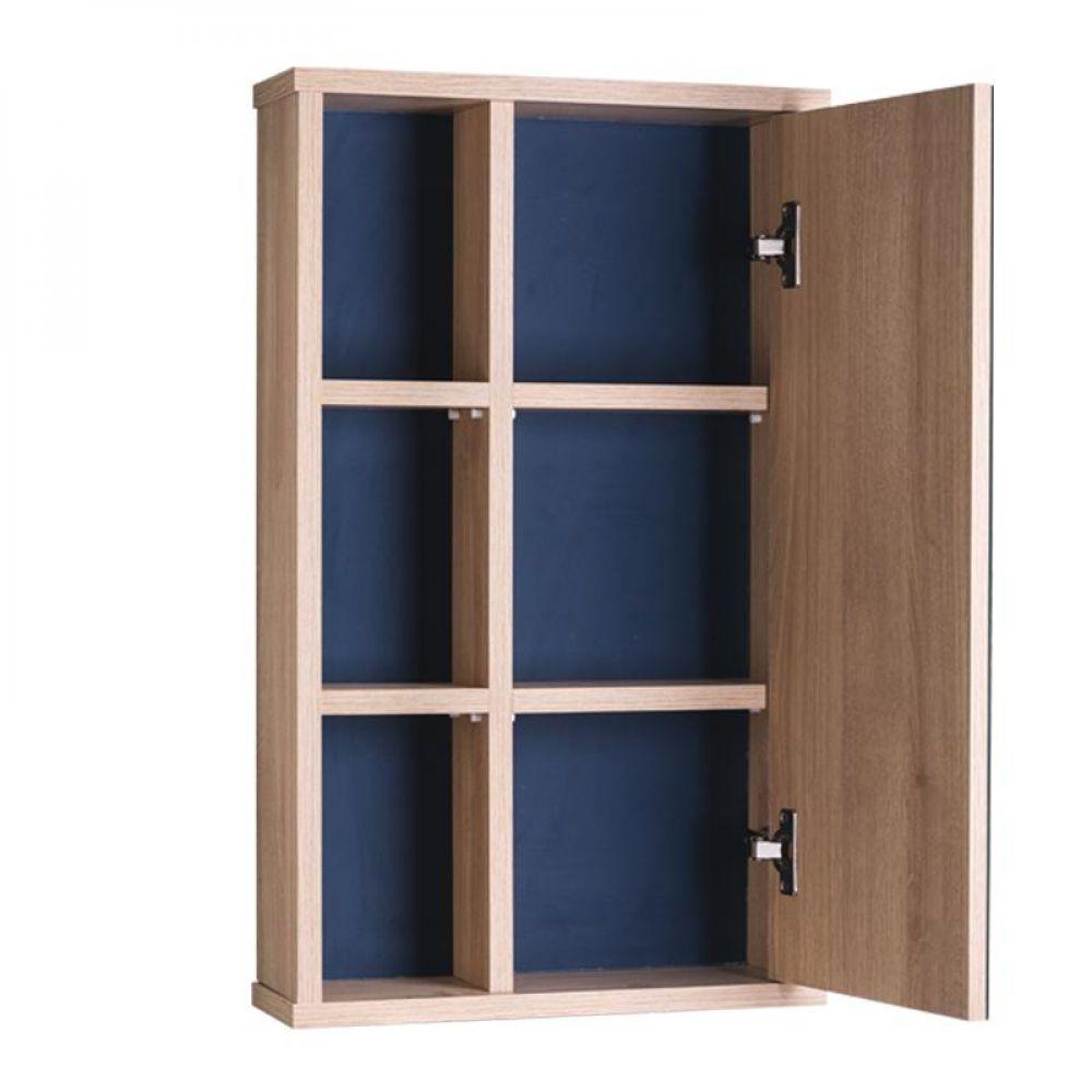 Armário para Banheiro com Espelho Milano Carvalho e Marinho - 3