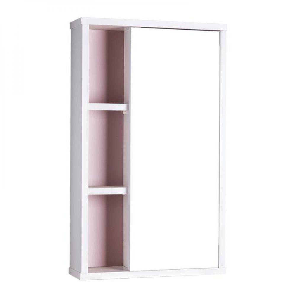 Armário com Espelho para Banheiro Milano Rosa Claro - 1