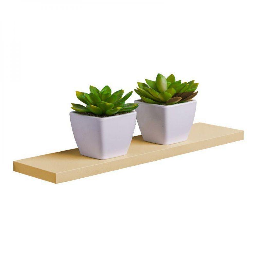 Prateleira 50 X 20cm Bege Claro Suporte Invisível - 1