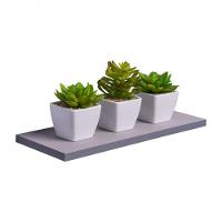 Prateleira 40 X 10cm Cinza Claro Suporte Invisível - 1