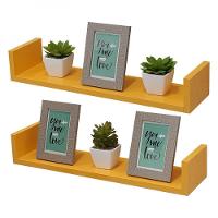 Kit 8 Prateleiras U 50 X 20cm Amarela Suporte Invisível - 3